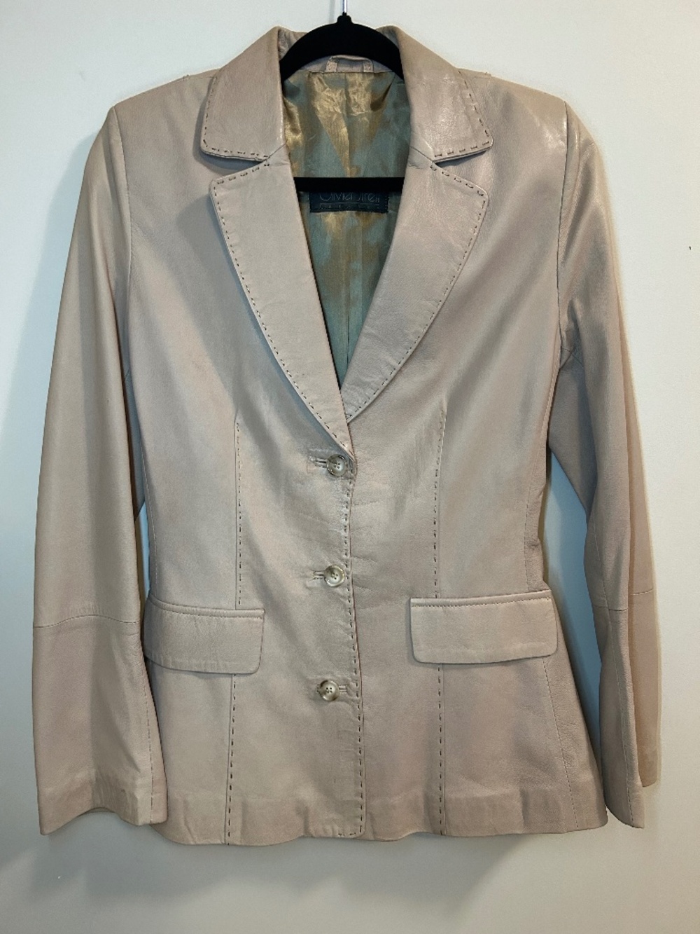 Olivier Strelli Leather blazer jacket Size M